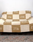 ZTA Acrylic Knit Checkered Blanket