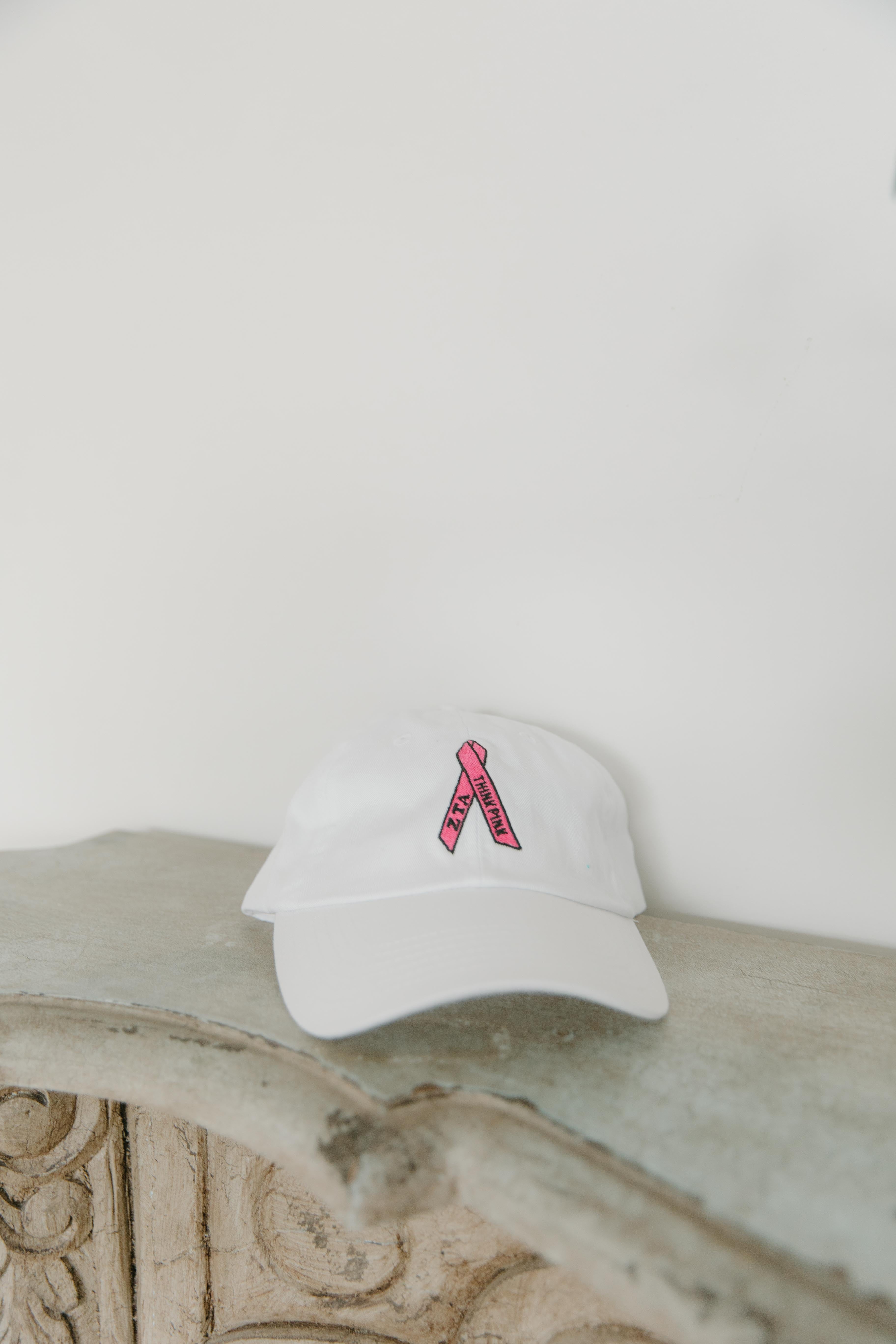 ZTA Pink Ribbon Hat – Crown & Co. ZTA Pink Ribbon Hat – Crown & Co.