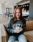 Zeta Grey Rhinestone Crew