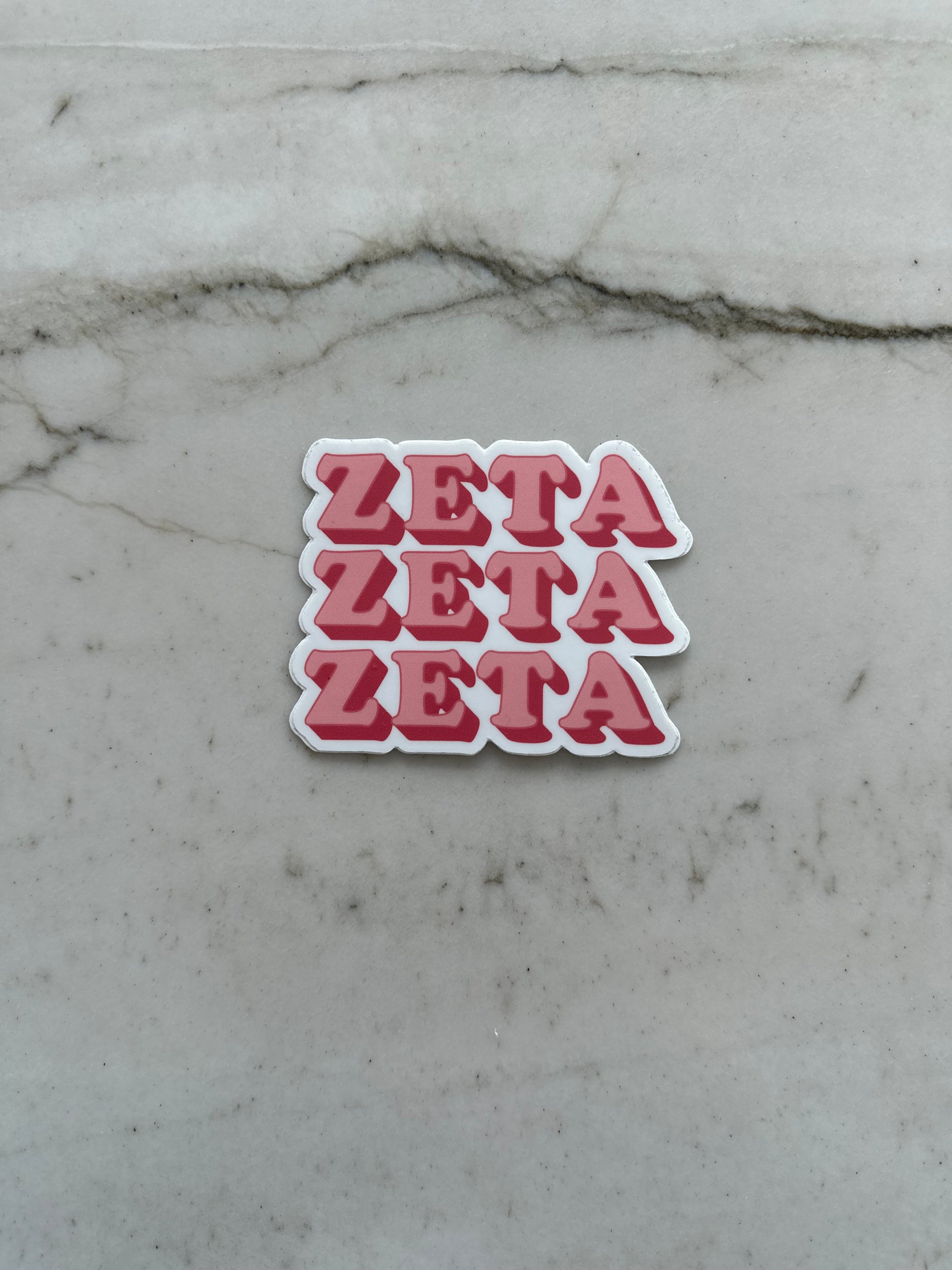 Zeta Pink Stacked Sticker