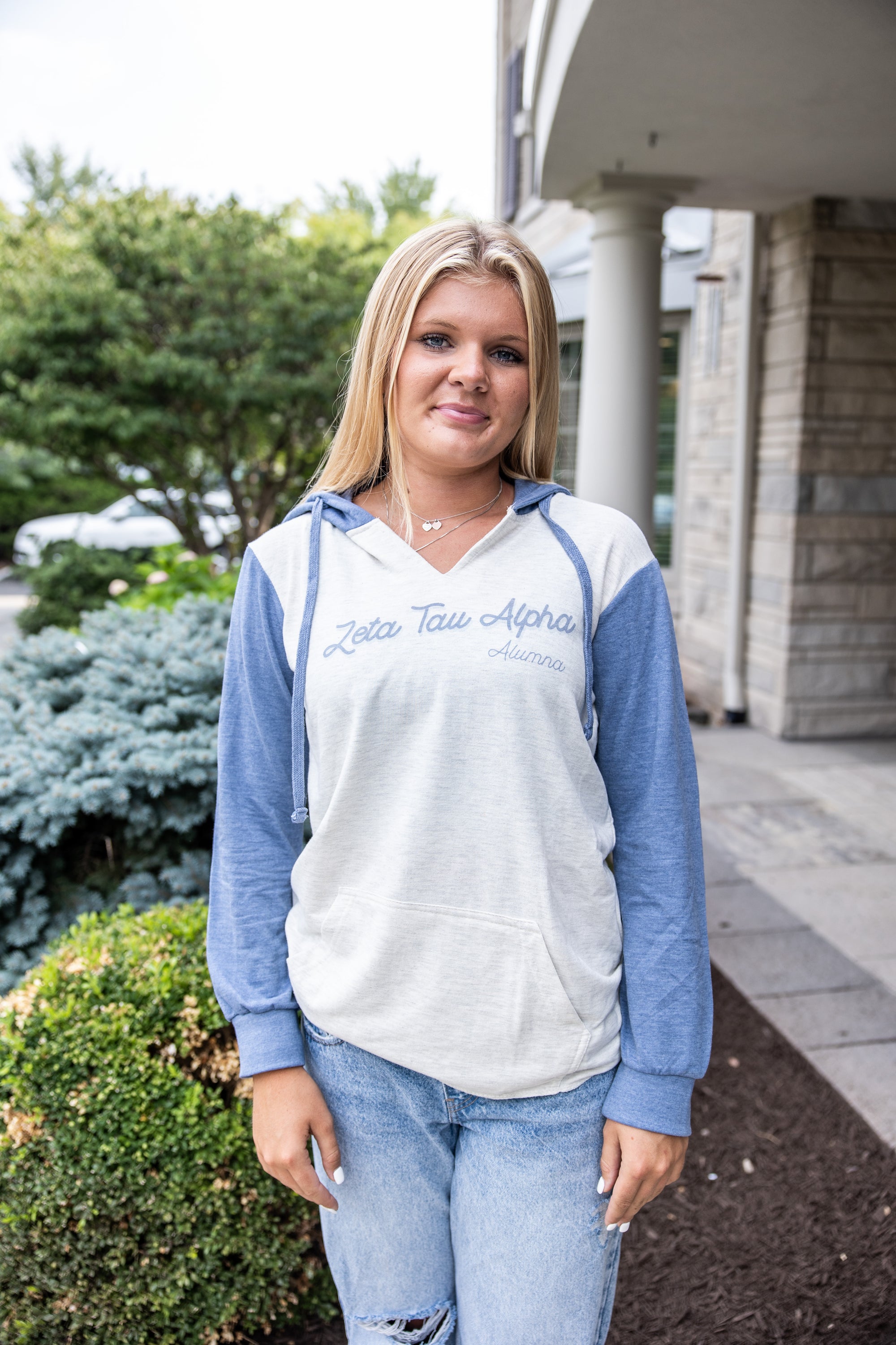 Zeta Tau Alpha Alumna Color Block Hoodie