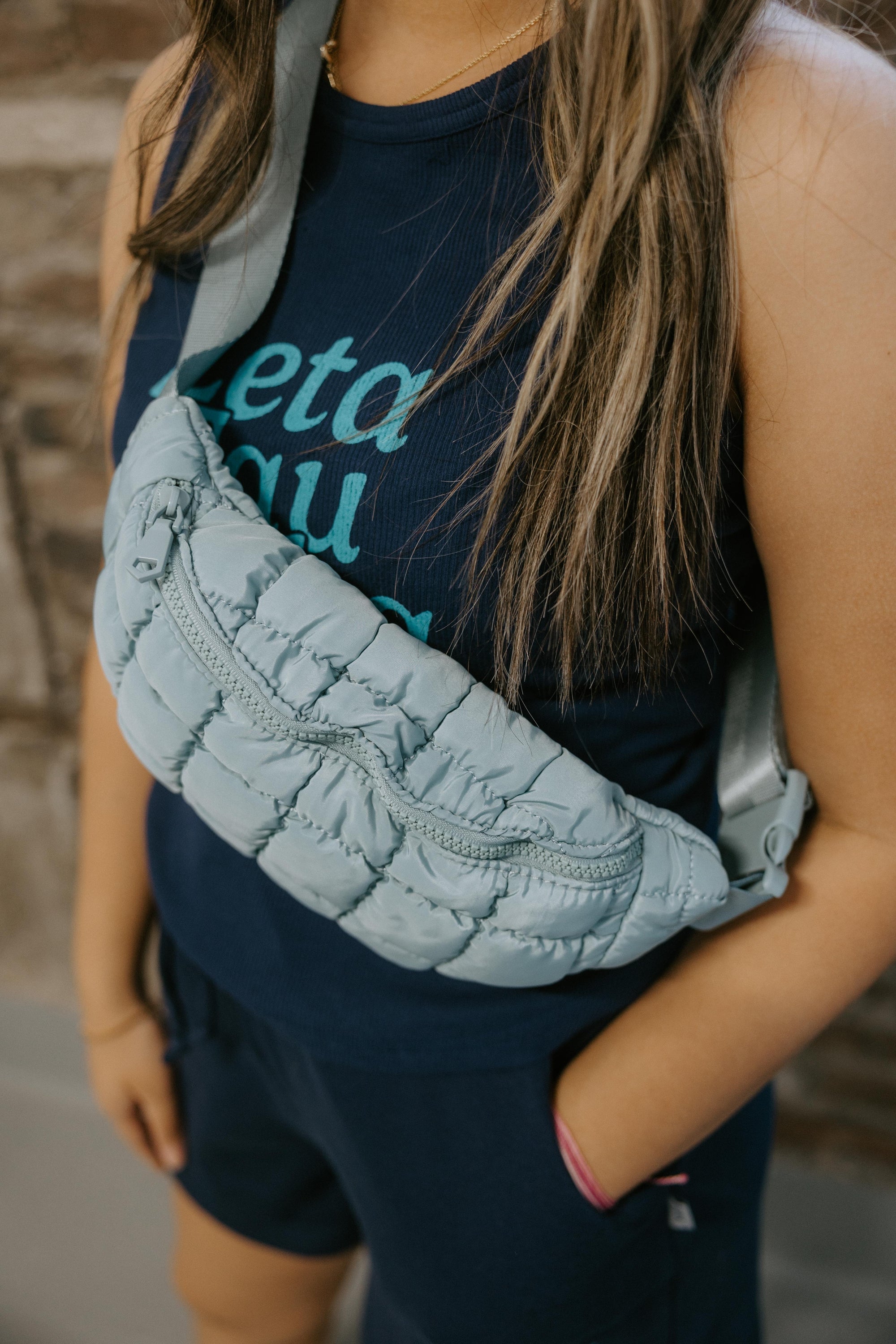 Teal Bubble Fanny Pack