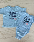 Zeta Tau Alpha Heart Onesies and Toddler Tees
