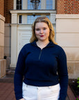 ZTA Navy Oval Crown 1/4 Zip