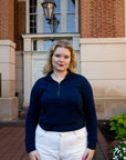 ZTA Navy Oval Crown 1/4 Zip