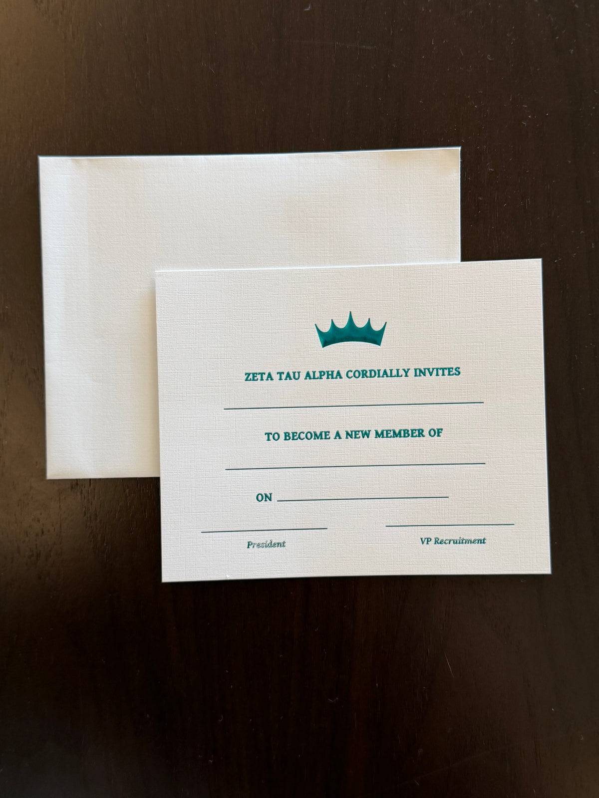 ZTA Crown Bid Day Card Set